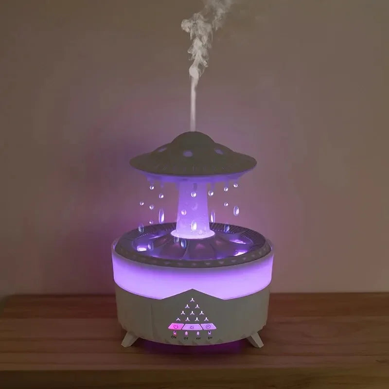 UFO Raindrop Humidifier Water Drop Air Humidifier USB Aromatherapy Essential Oils Aroma Air Diffuser Household Mist Maker Home D - Aroma Terra